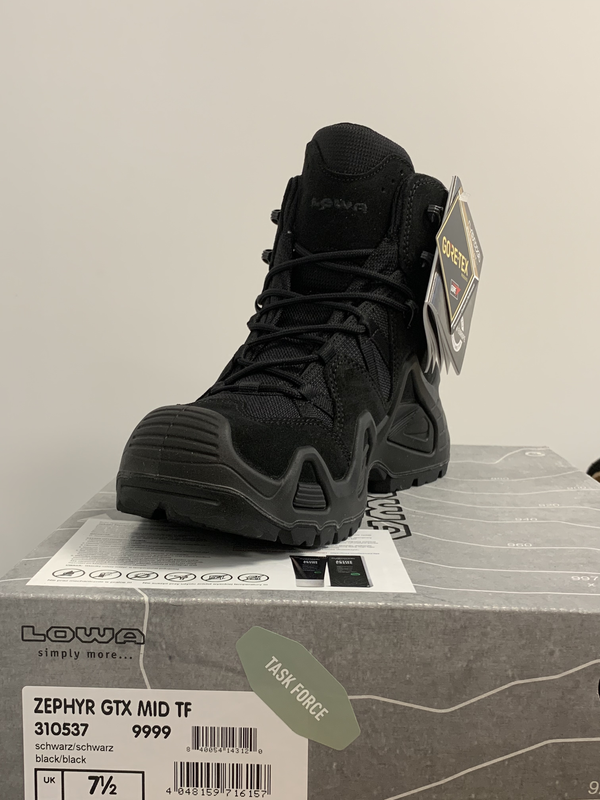 Черевики тактичні 44,5 Чорні LOWA zephyr mid tf 44,5р Black (310537-9999-44-5)