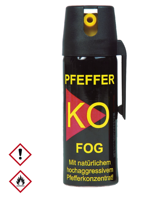 Балончик струменевий аерозольний газовий 50мл Німеччина VERTEIDIGUNGSSPRAY PFEFFER SPRAY FOG 50ML NUR EU (16223050-50)
