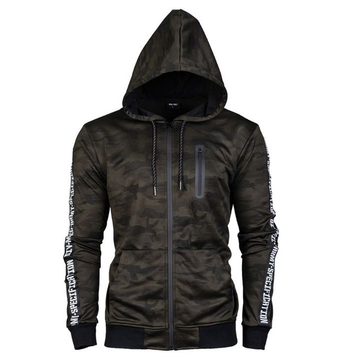 Кофта тактична Mil-Tec Tactical Hoodie Training Zipper 2XL Woodland (11446120-906-2XL)