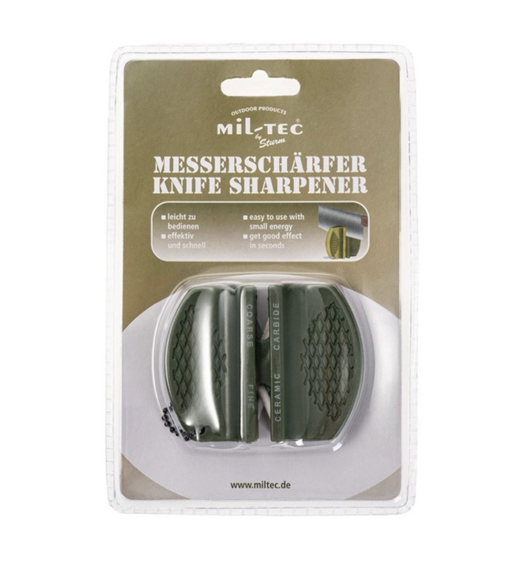 Точилка для ножів Mil-Tec Керамічна (Кишеньковий блок загострювання) KNIFE SHARPENER BLOCK OLIV (15445000)