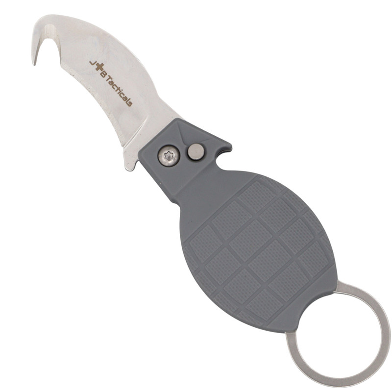 Ніж тактичний JB Tacticals 4в1 гачок, свисток, відкривачка Automatic Knife Gray (JB-KNF-0018-GRY)