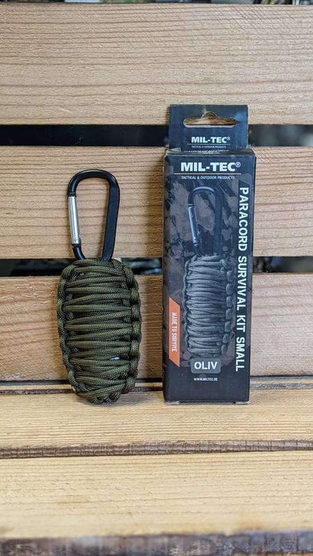 Набір для виживання тактичний Mil-Tec На паракорді Олива PARACORD SURVIVAL KIT SMALL OLIV (16027601)