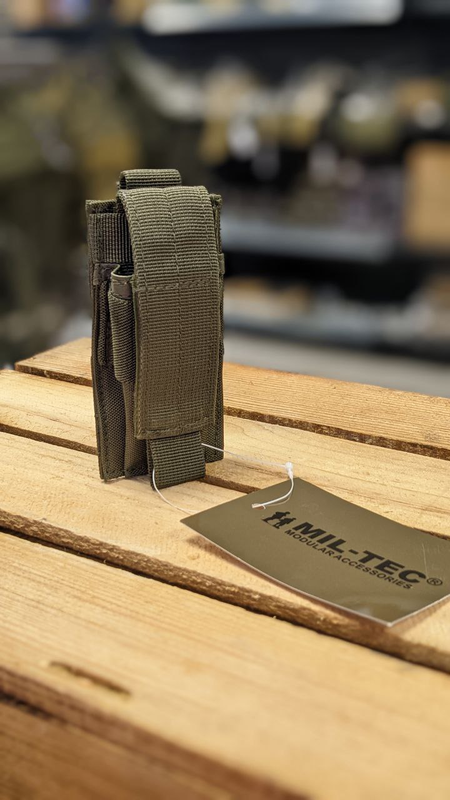 Підсумок для магазинів пістолета Олива Mil-Tec MAG.TASCHE F.PISTOLE SINGLE OLIV (13495401)