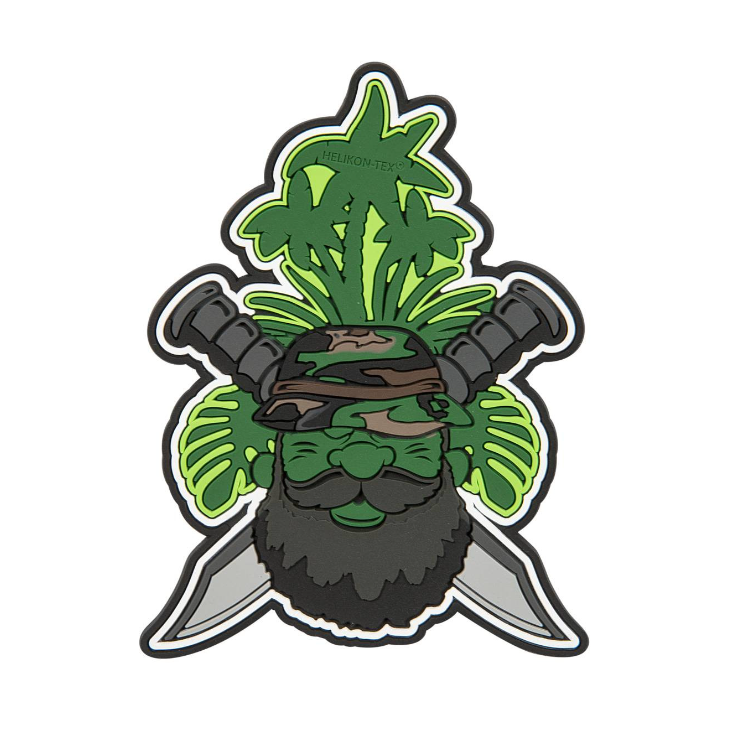 Шеврон тактичний Helikon-tex Зелений Beardman PATROL Patch - PVC - Olive Green (OD-BMP-RB-02)