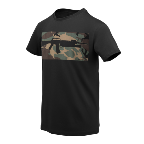 Футболка тактична Helikon-Tex® Бавовна 2XL T-shirt 16/203 combo Black/Multicam (TS-COM-CO-0103A-B07-XXL)