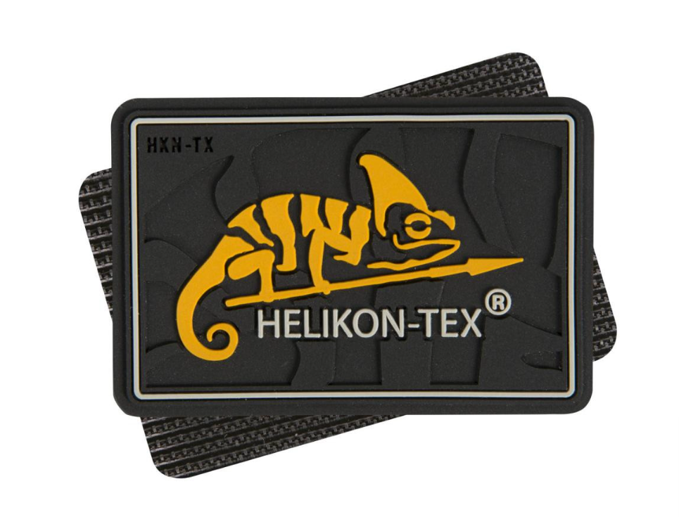 Шеврон тактичний Helikon-tex® Чорний Logo Patch - PVC - Black (OD-HKN-RB-01)