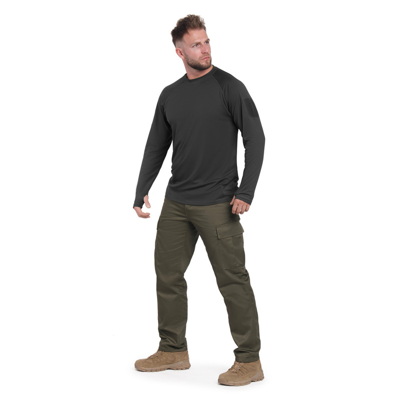 Сорочка Mil-Tec швидкосохнуча Tactical Quick-dry Langarmshirt 2XL Black (11082002-906-2XL)
