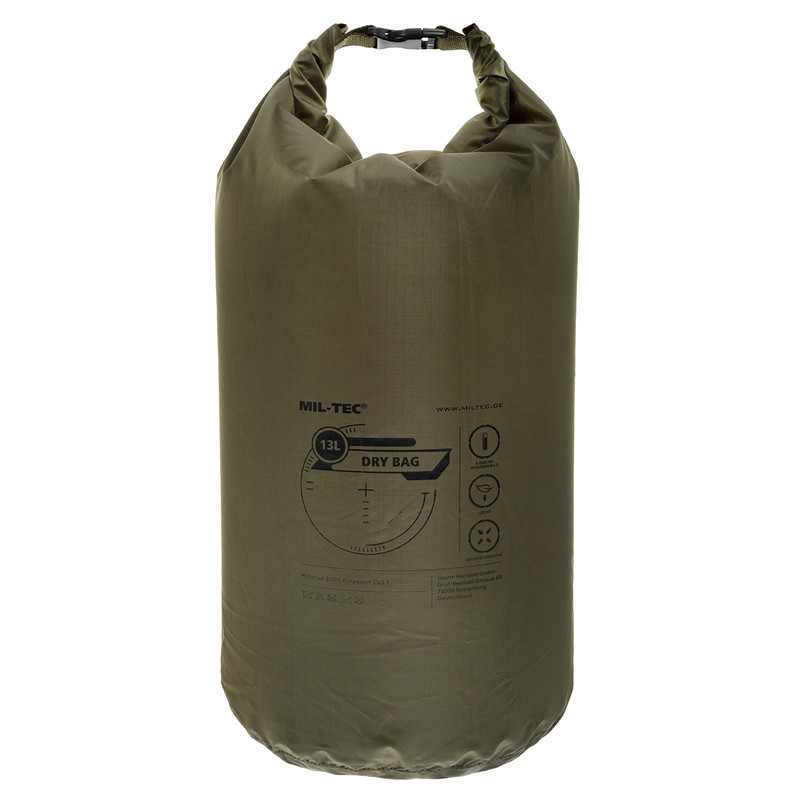Сумка гермомішок Mil-Tec водонепроникний Drybag Waterproof Bag 13Л Olive (13878101-13)
