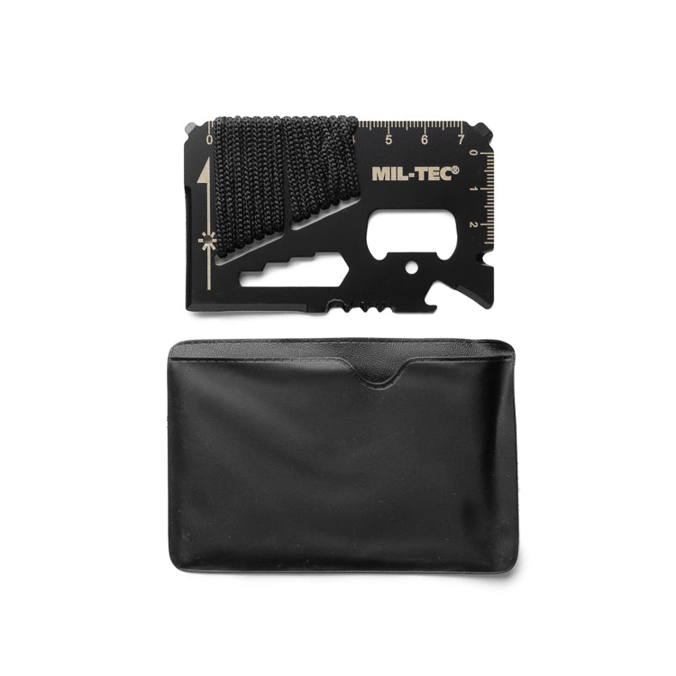 Мультитул з паракордом Чорний Mil-Tec SURVIVAL TOOL PARACORD SCHWARZ M.HÜLLE (15408102)