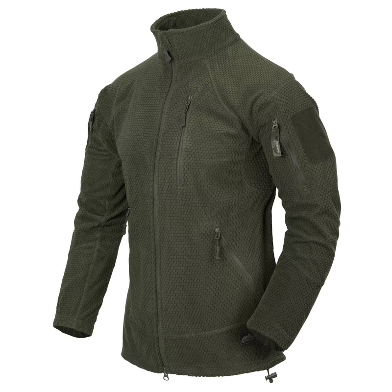 Куртка тактична Helikon-Tex флісова Alpha Tactical Jacket Grid Fleece 2XL Olive Green (BL-ALT-FG-02-B07-XXL)