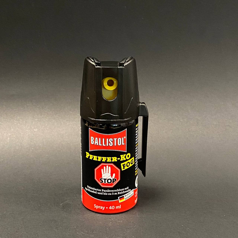 Балончик перцевий аерозольний газовий 40мл Ballistol Німеччина VERTEIDIGUNGSSPRAY PFEFFER SPRAY FOG 40ML NUR EU (16223040-40)