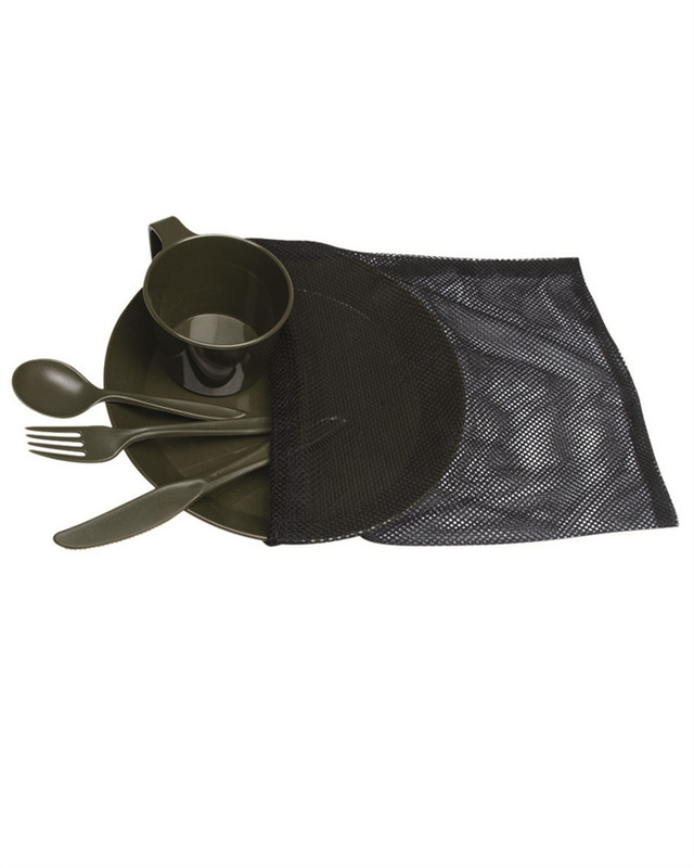 Набір посуду столовий армійський Mil-Tec Camp Set Plastic Olive (14681000)