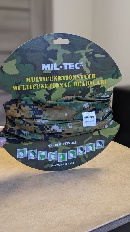 Головний убір Бафф Мультикам Mil-Tec MULTI FUNCTION HEADGEAR DIGITAL W/L (12216071) — фото 4