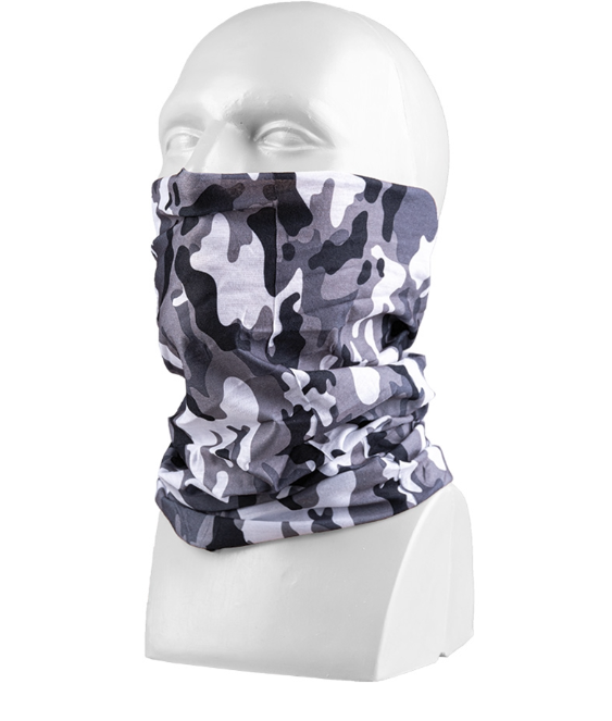 Головний убір багатофункціональний Mil-Tec Баф Чорно-Білий Multifunction Headgear One size Urban (12216022)