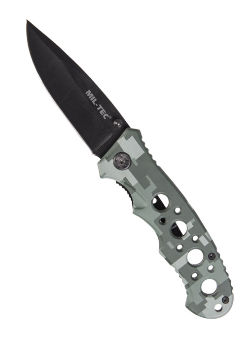 Ніж тактичний Mil-Tec Складний Із кріпленням Піксель EINHANDMESSER M.LOCHGRIFF AT-DIGITAL (15317170)