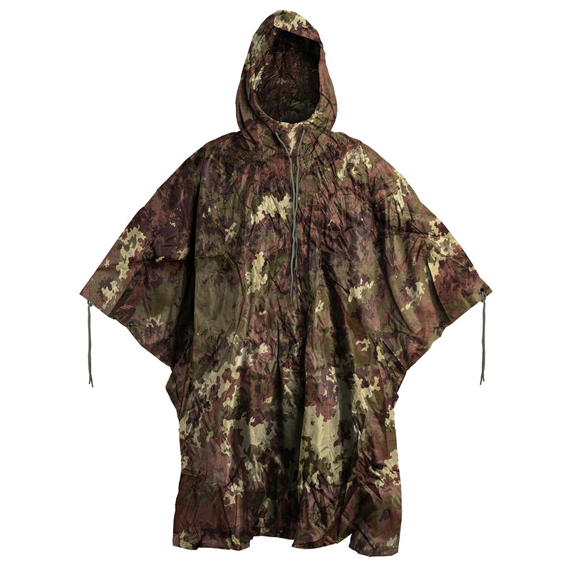 Пончо тактичне Mil-Tec One size Камуфляж Плащ-палатка RipStop PONCHO PE R/S 780GR. VEGETATO W/L (10630042)