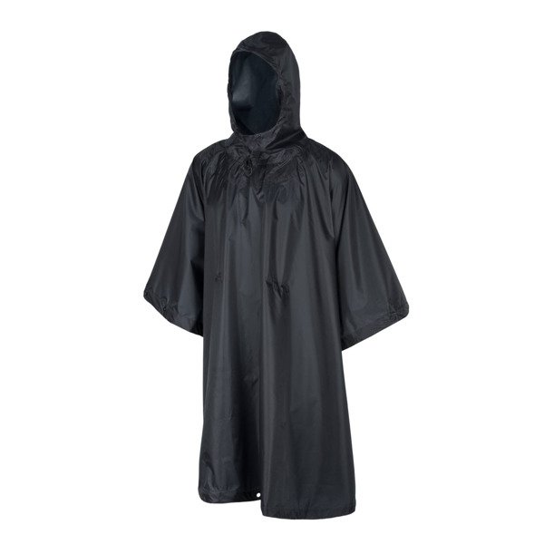 Пончо тактичне Helikon-Tex палатка Poncho One Size Black (PO-MUS-PO-01)