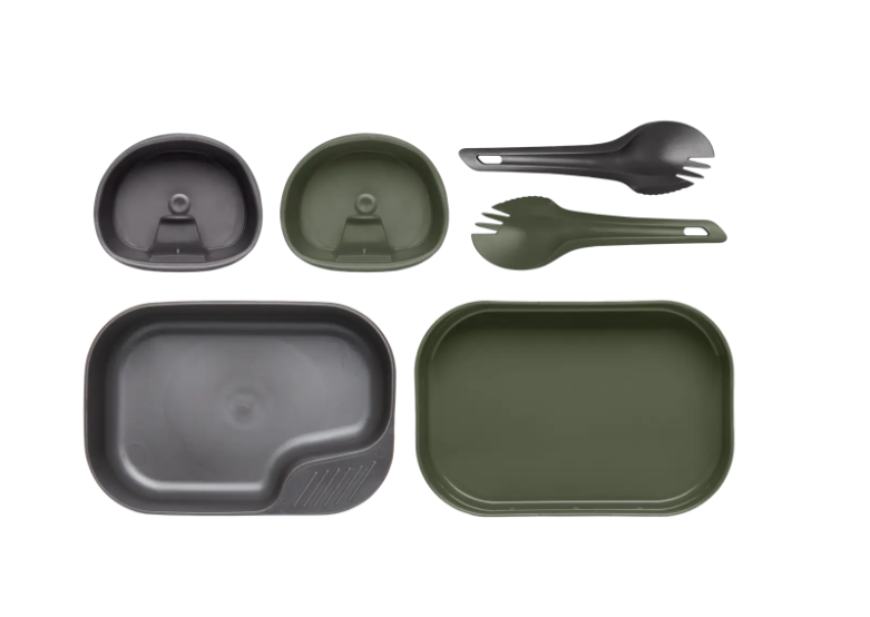 Набір посуду на двох Олива Wildo Helikon-Tex Camp-a-box Duo Light Olive green (SE-CDL-PP-0219A)