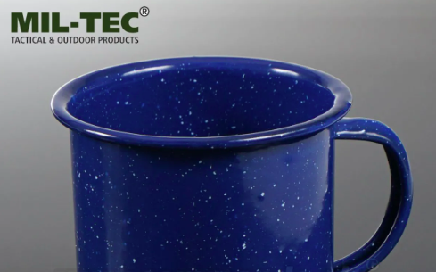 Кружка тактична Mil-Tec Емальована (ретро стиль) Western Cup 680мл Blue (14609100-680)