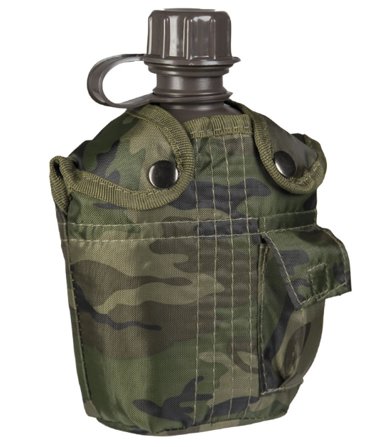 Фляга в чохлі Mil-Tec US Style Plastic Canteen 1Л Woodland (14505020-1000)