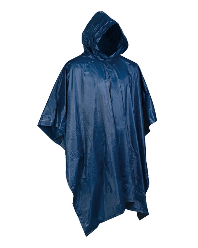 Пончо тактичне Mil-Tec Плащ-палатка Водонепроникна One-Size Синій PONCHO VINYL DK.BLAU (10628503)