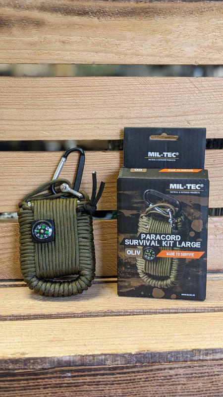 Набір для виживання тактичний Mil-Tec На паракорді Олива PARACORD SURVIVAL KIT LARGE OLIV (16027701)