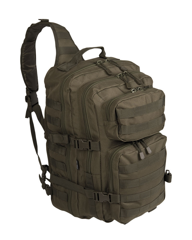 Рюкзак тактичний Mil-Tec Однолямковий великий 29Л Олива ONE STRAP ASSAULT PACK LG WOODLAND (14059201-29)