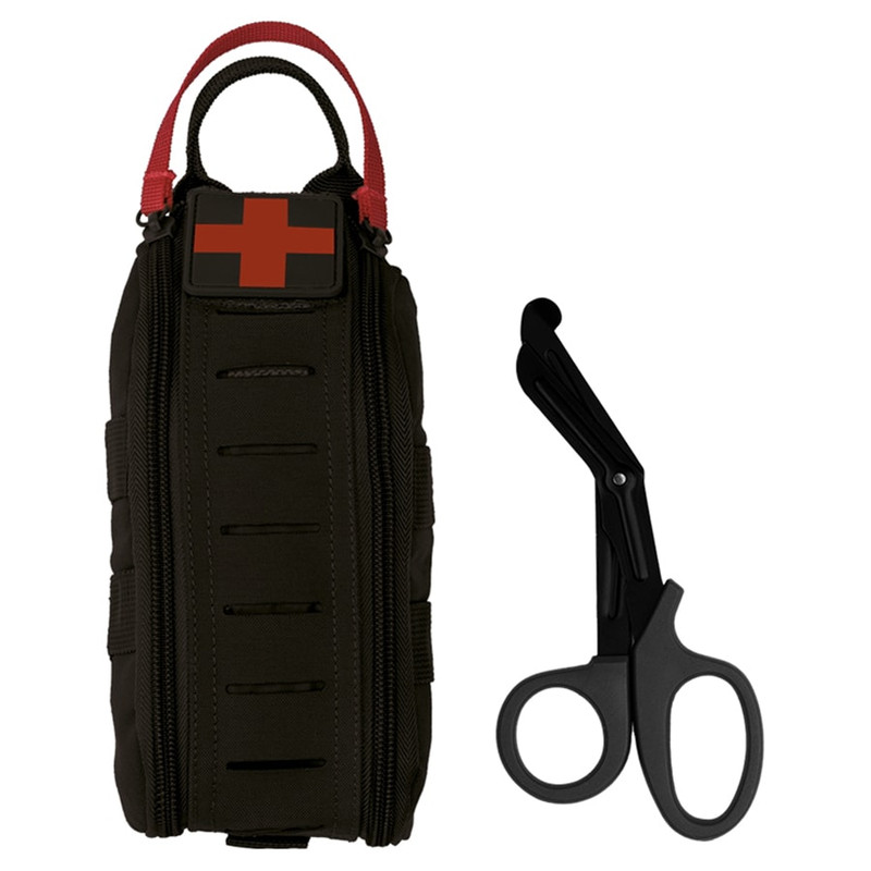 Підсумок-аптечка тактична Mil-Tec Зі швидким скидом + ножиці IFAK Rapid Pack + scissors Black (13491202)