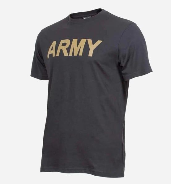 Футболка Mil-Tec армійська бавовняна XL T-shirt M.druck 'Army' Black (11063002-905-XL)