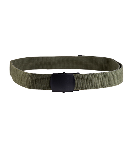 Ремінь тактичний Mil-Tec 130см Олива 38mm Web belt Black Buckl (13115201-130)