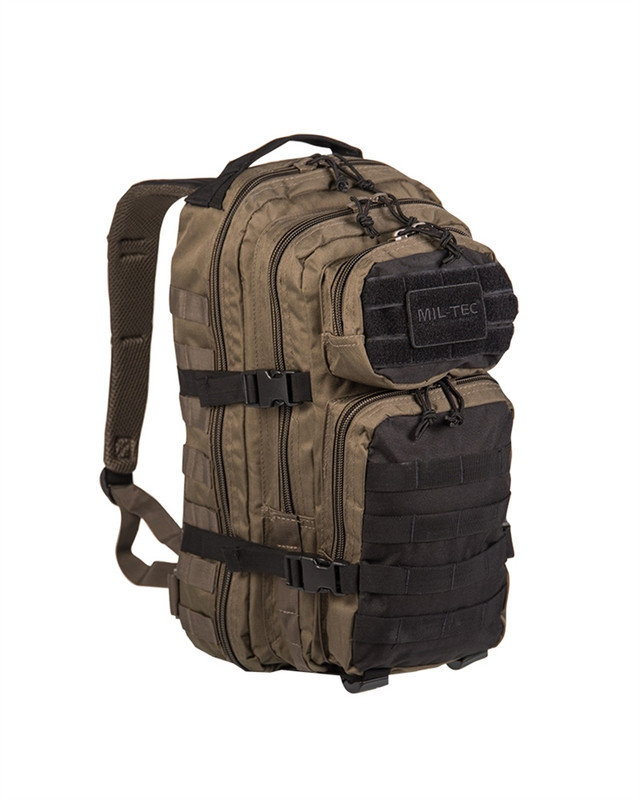 Рюкзак тактичний Mil-Tec 20Л Олива, Чорний US ASSAULT PACK SM RANGER GREEN/SCHWARZ (14002101-20)