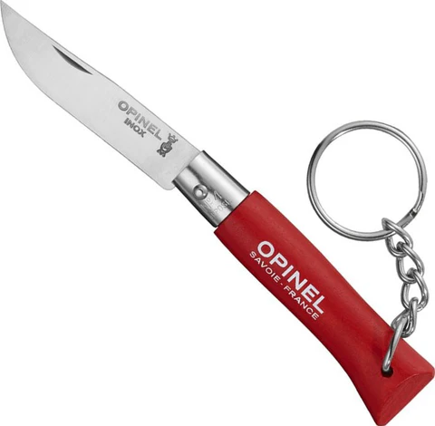 Ніж брелок тактичний Opinel складаний 3,5см Portable Stainless Steel Knife With Keychain Red (002278-red)