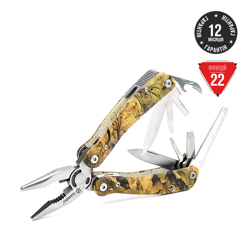 Мультитул тактичний Ganzo 22в1 MultiTool Woodland (G107-G2016P)