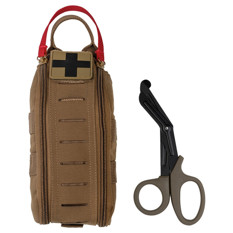 Підсумок-аптечка тактична Mil-Tec Зі швидким скидом + ножиці IFAK Rapid Pack + scissors Coyote (13491219)