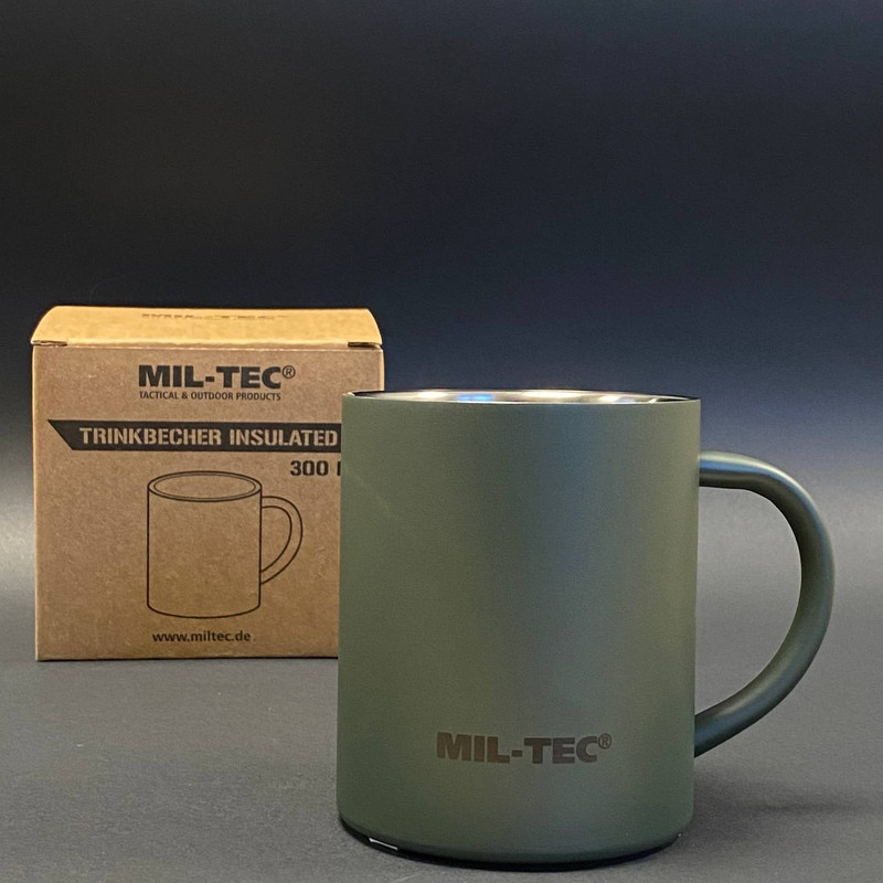 Термокружка Mil-Tec 300ml. з подвійними стінками та тефлоновим покриттям (14603000-300)