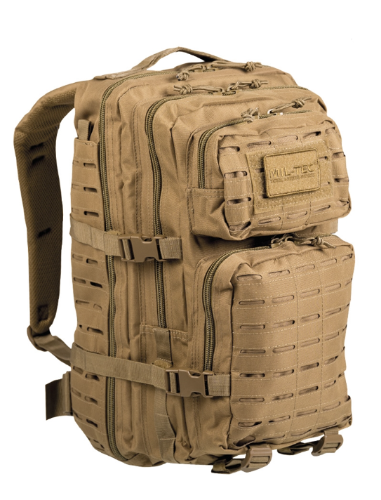 Рюкзак тактичний Лазер 36Л Койот Mil-Tec US ASSAULT PACK LG LASER CUT 36Л COYOTE (14002705-36)