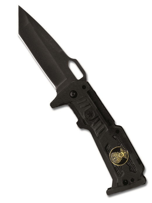 Ніж складний тактичний Mil-Tec Поліцейський Чорний EINHANDMESSER 'POLICE' (15312000)