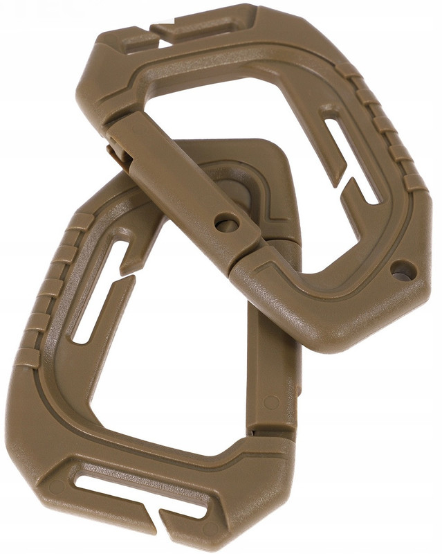 Набір 2 карабіни Mil-Tec Койот TACTICAL KARABINER MOLLE (2 ST./BLISTER) COYOTE (15922505) — фото 4