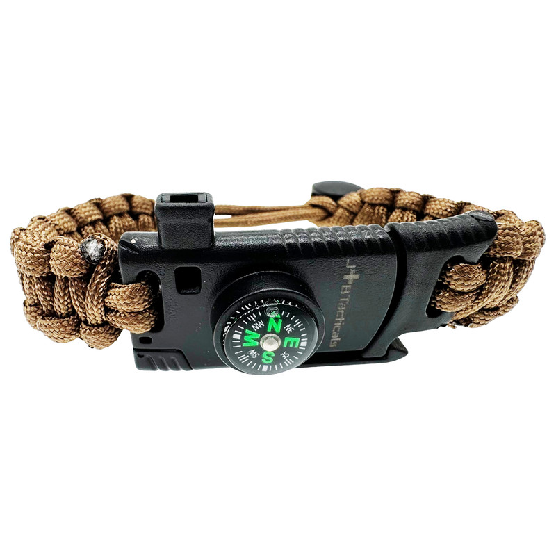Браслет з паракорду JB Tacticals з компасом Paracord Survival Bracelet Coyote (JB-ACS-0031-BRN)