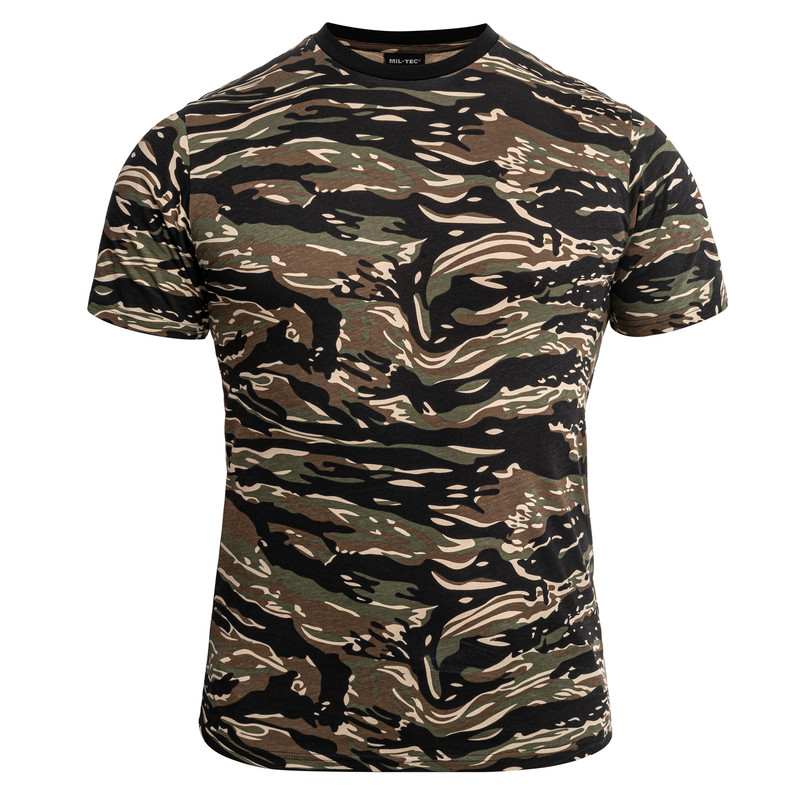 Футболка тактична Mil-Tec бавовняна T-Shirt 2XL Tiger Stripe (11012034-906-2XL)