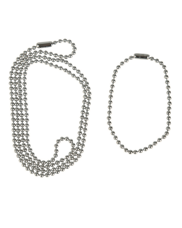 Ланцюжок для жетонів тактичних Mil-Tec 60см One size BW KUGELKETTE 60 CM NACH TL (16365000)