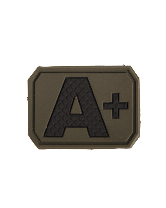 Шеврон тактичний Mil-Tec Тип крові А+ Олива Patch 3D Blood A Positive Olive (16831101)