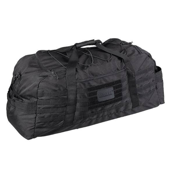 Сумка тактична Mil-Tec Для речей 105 Л Чорна FLIEGERTASCHE COMBAT LG SCHWARZ (13828202-105)