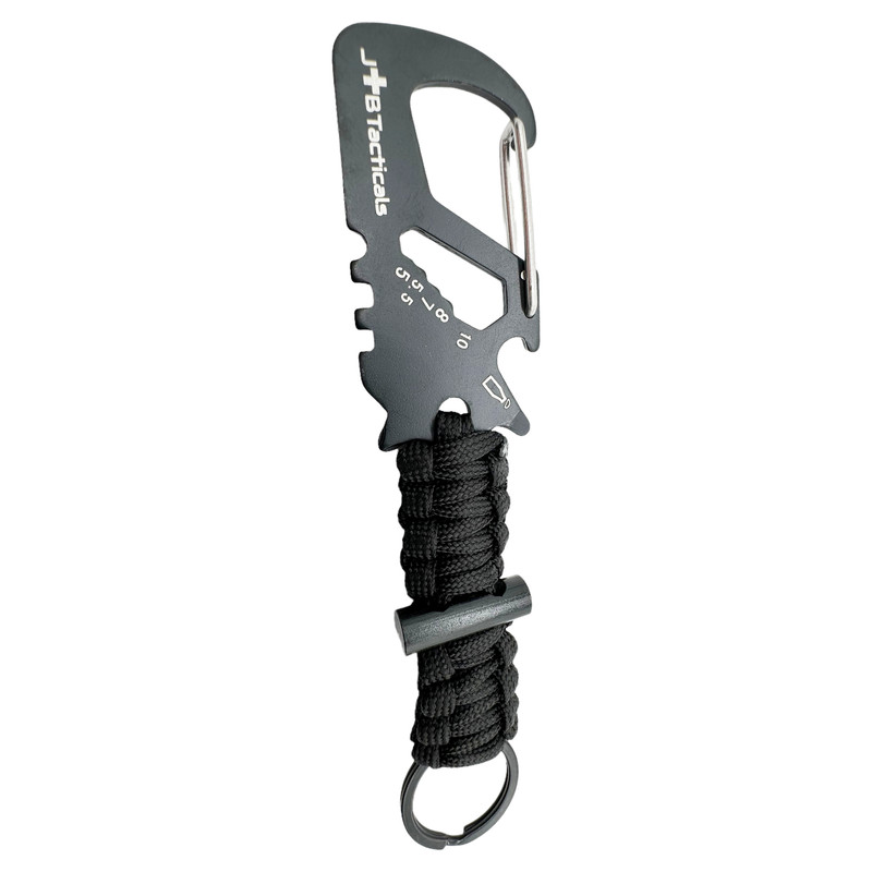 Паракордовий карабін JB Tacticals мультиінструмент 8в1 Paracord Black (JB-ACS-0033-BLK)