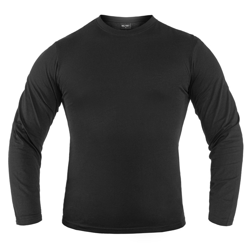 Лонгслів тактичний Mil-Tec Longsleeve T-Shirt 2XL Black (11065002-906-2XL)