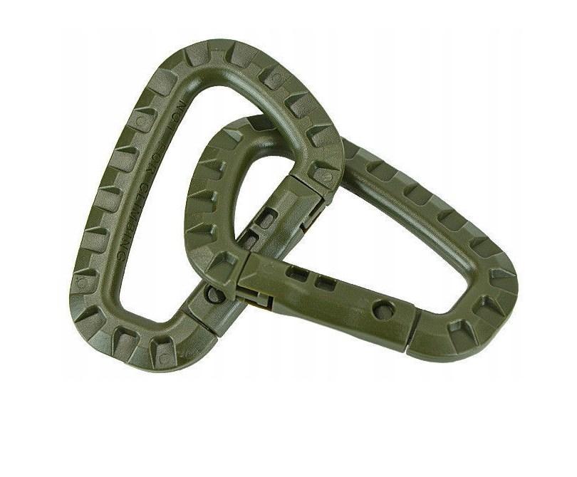 Набір 2 карабіни  Mil-Tec Олива KARABINER ABS (2 ST./BLISTER) OLIV (15921001) — фото 2