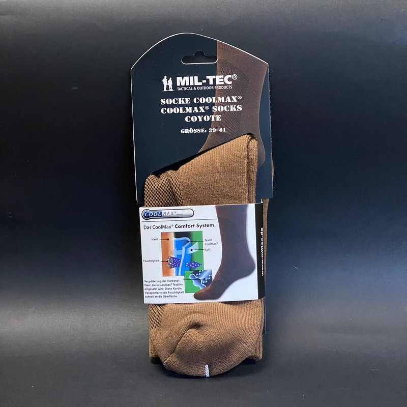 Шкарпетки тактичні армійські Mil-Tec 46-48Р. Койот Кулмакс (3 seasons) SOCKE COOLMAX 46-48 Coyote (13012005-46-48)