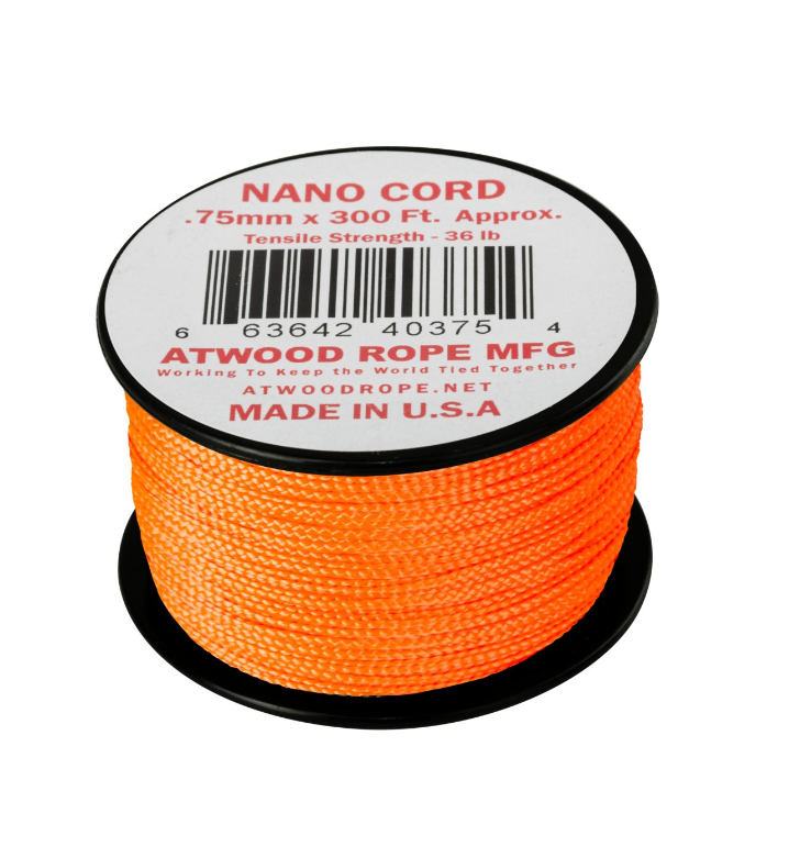 Нанокорд тактичний Helikon-tex Паракорд 0,75мм 91м Неоновий оранжевий Nano Cord (300ft) - Neon Orange (CD-NC3-NL-0P)