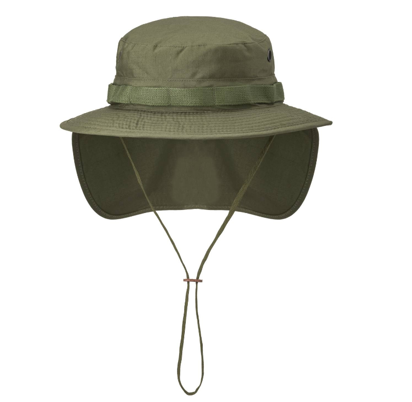 Панама тактична Helikon-Tex Універсальна із хвостом M Олива BOONIE Hat - PolyCotton Ripstop - Olive Green (KA-BON-PR-02-B04-M)